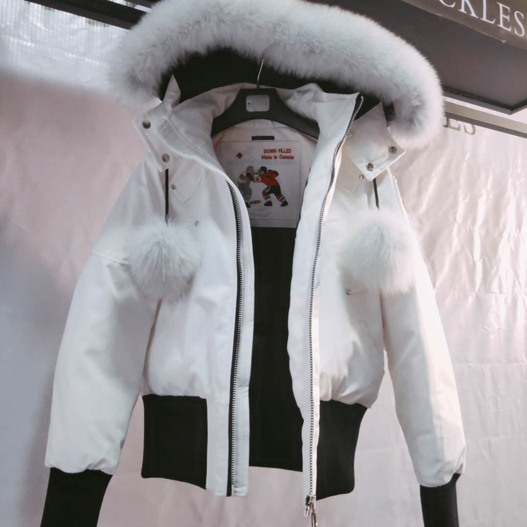 Moose Knuckles White Down Jacket  - DopestKickz