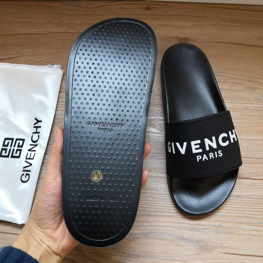 Givenchy Logo-Print Rubber Slides Sandals - DopestKickz
