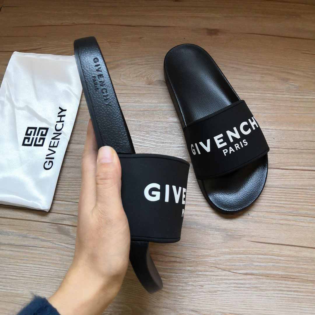 Givenchy Logo-Print Rubber Slides Sandals - DopestKickz