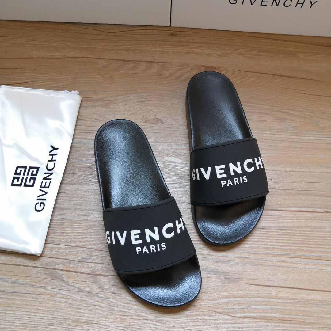 Givenchy Logo-Print Rubber Slides Sandals - DopestKickz