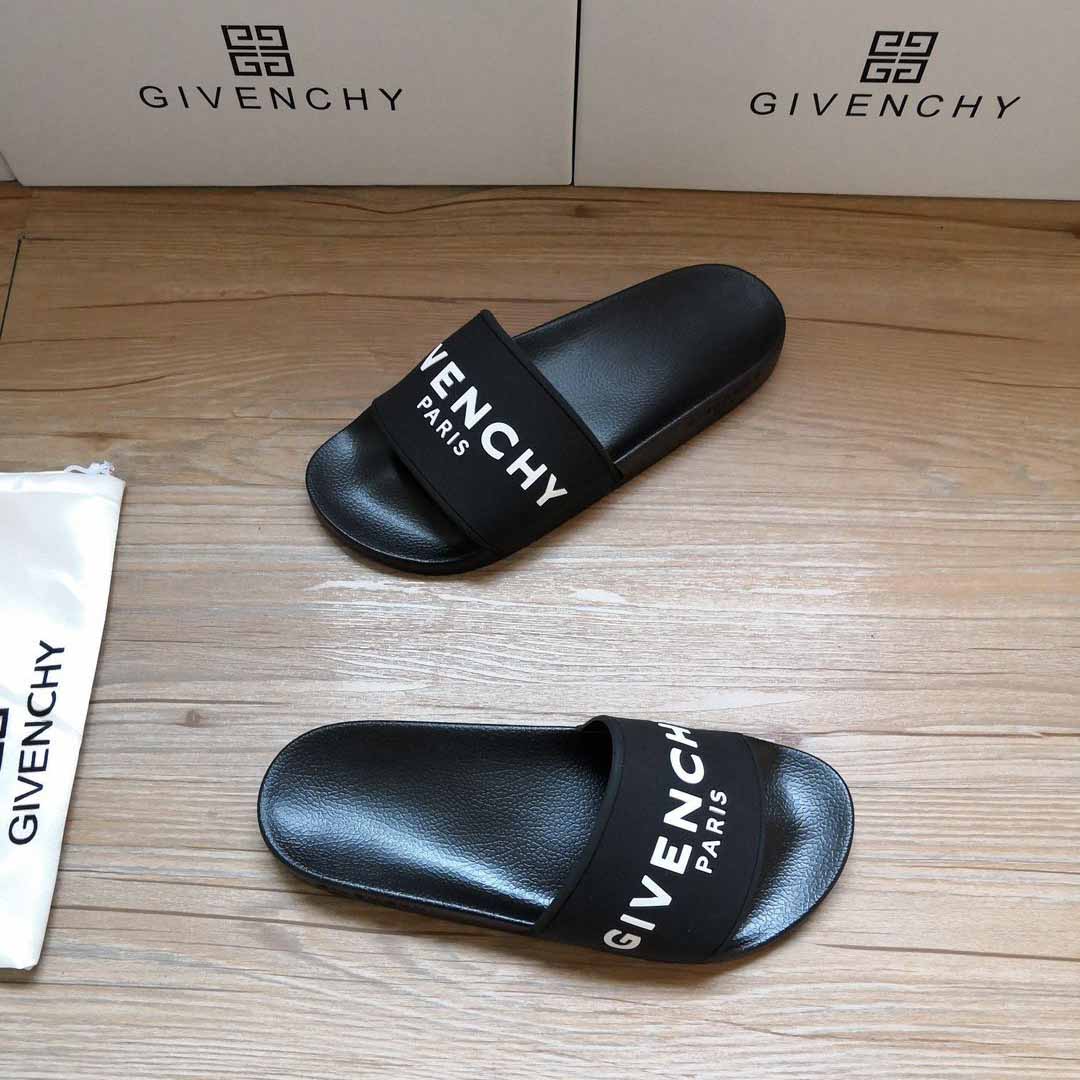 Givenchy Logo-Print Rubber Slides Sandals - DopestKickz
