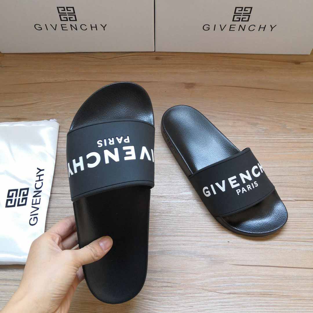 Givenchy Logo-Print Rubber Slides Sandals - DopestKickz