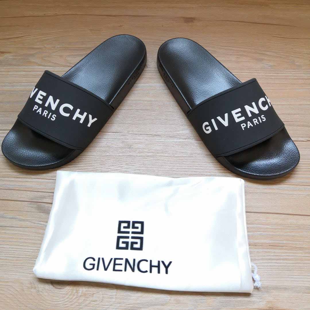Givenchy Logo-Print Rubber Slides Sandals - DopestKickz