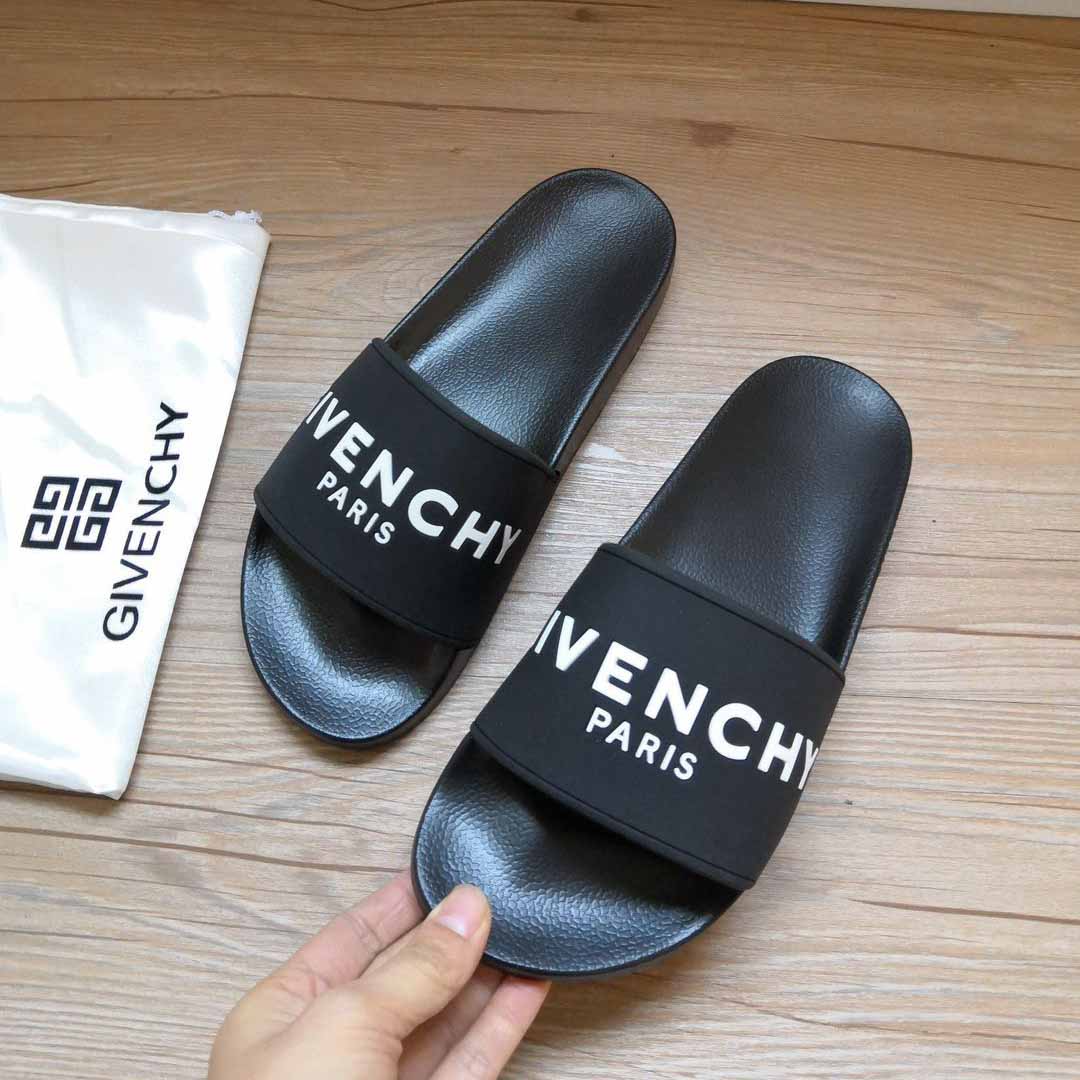 Givenchy Logo-Print Rubber Slides Sandals - DopestKickz