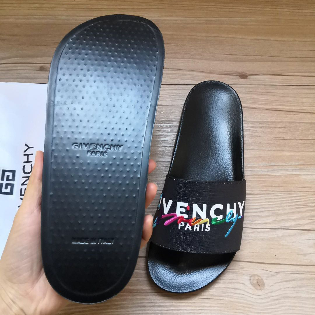 Givenchy Logo-Print Rubber Slides Sandals - DopestKickz
