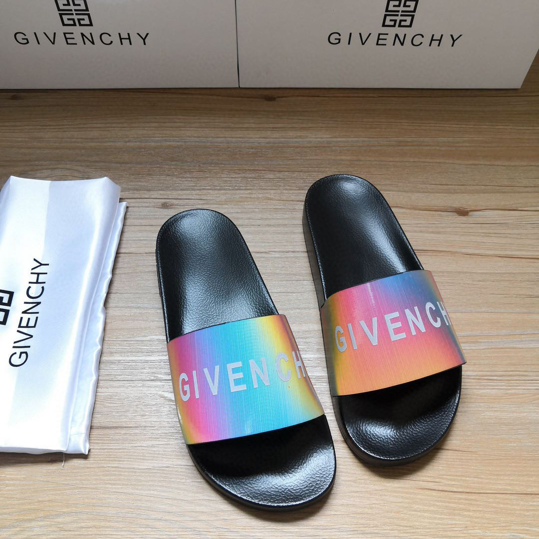 Logo-Print Rubber Slides Sandals - DopestKickz