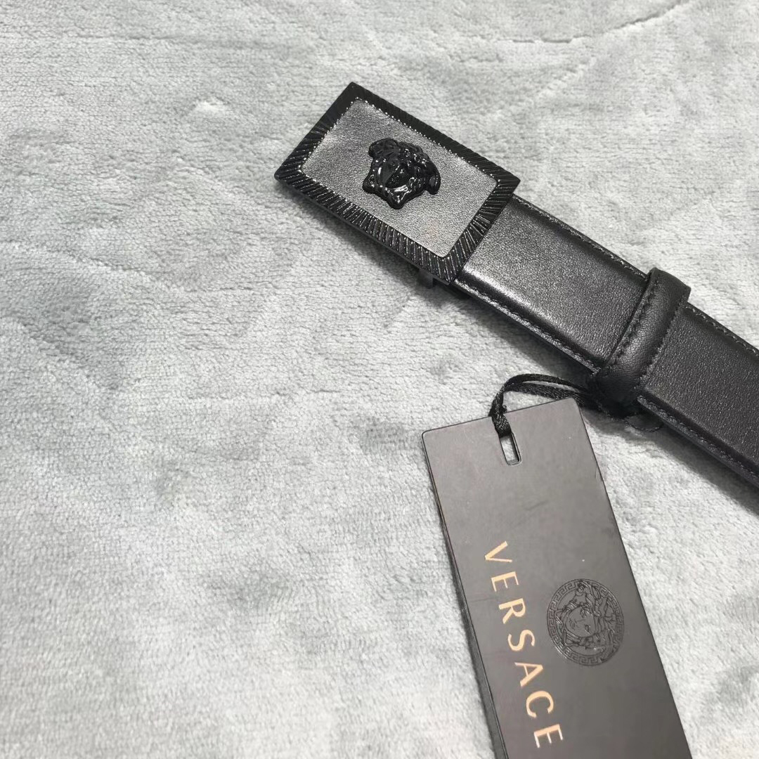 Versace Medusa Head Leather Belt - DopestKickz
