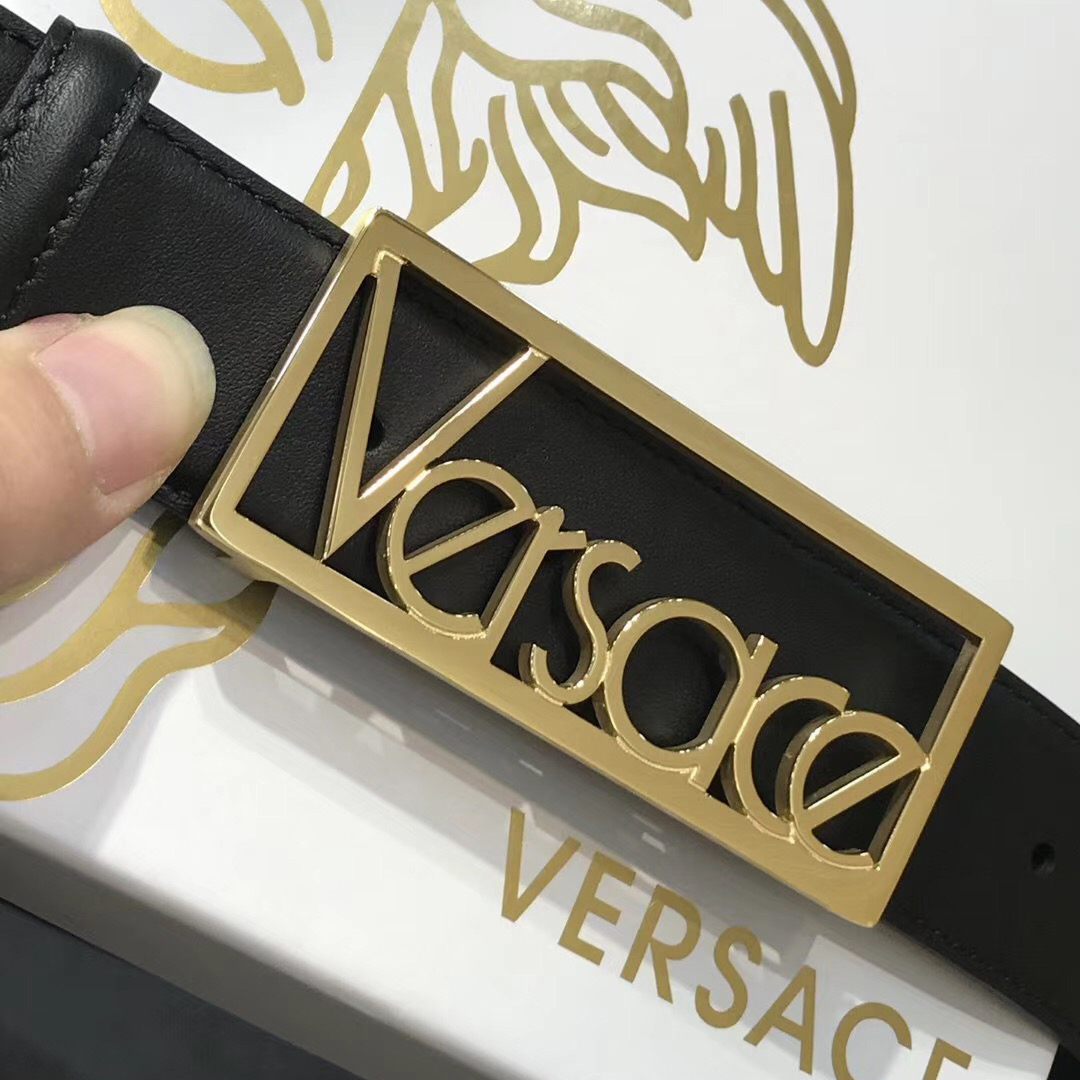 Versace Leather Belt - DopestKickz