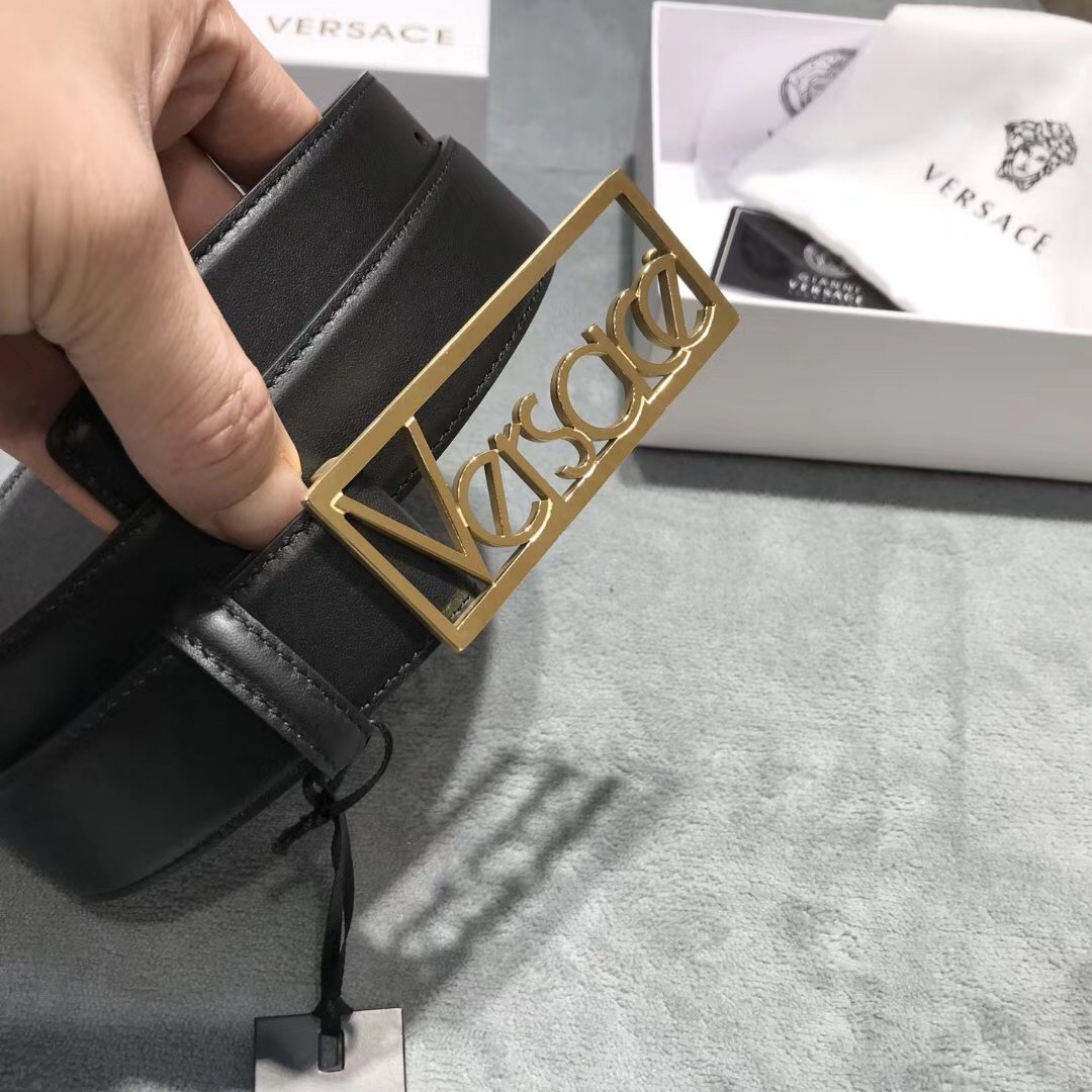 Versace Leather Belt - DopestKickz