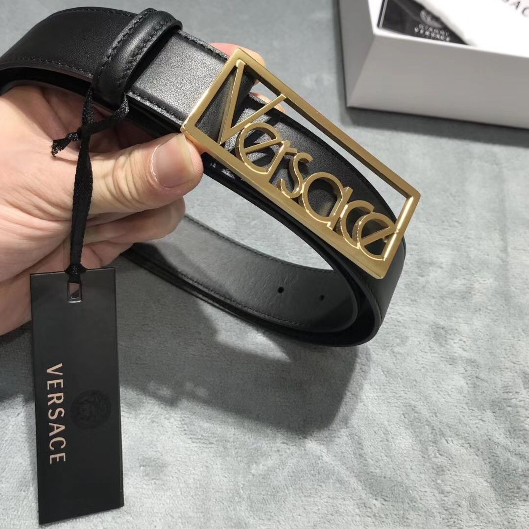 Versace Leather Belt - DopestKickz