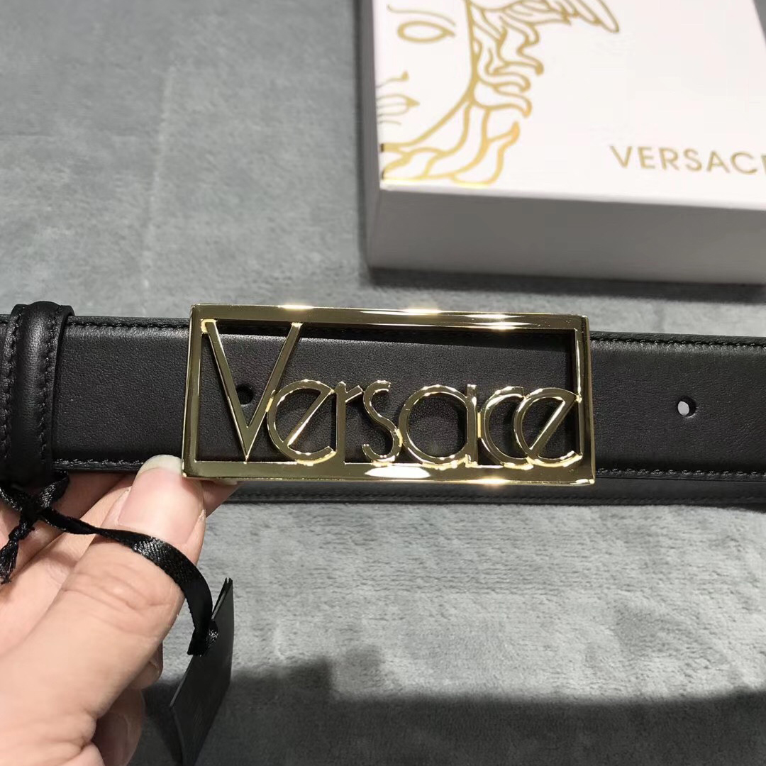 Versace Leather Belt - DopestKickz
