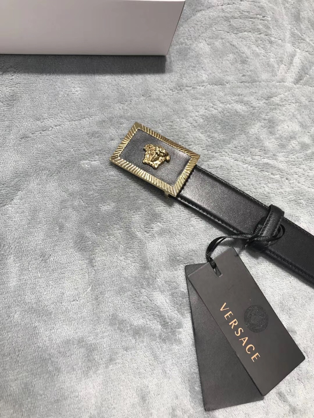 Versace Medusa Head Leather Belt - DopestKickz