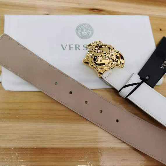 Versace Medusa Head Leather Belt - DopestKickz