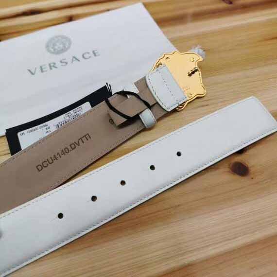 Versace Medusa Head Leather Belt - DopestKickz
