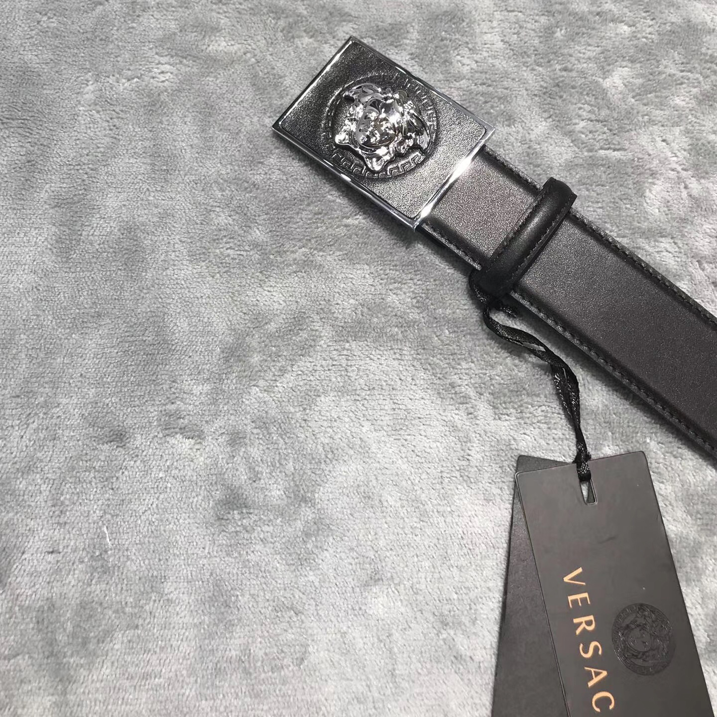 Versace Medusa Head Leather Belt - DopestKickz