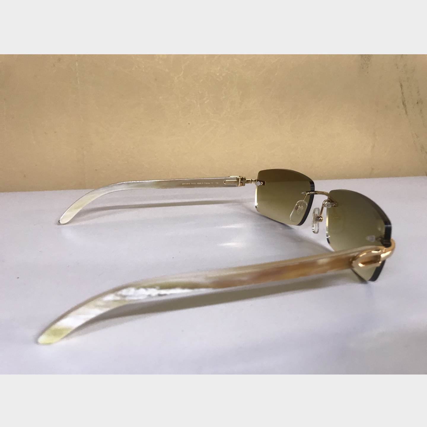 Cartier 3524012 White Buffalo Eyeglasses In Gold - DopestKickz