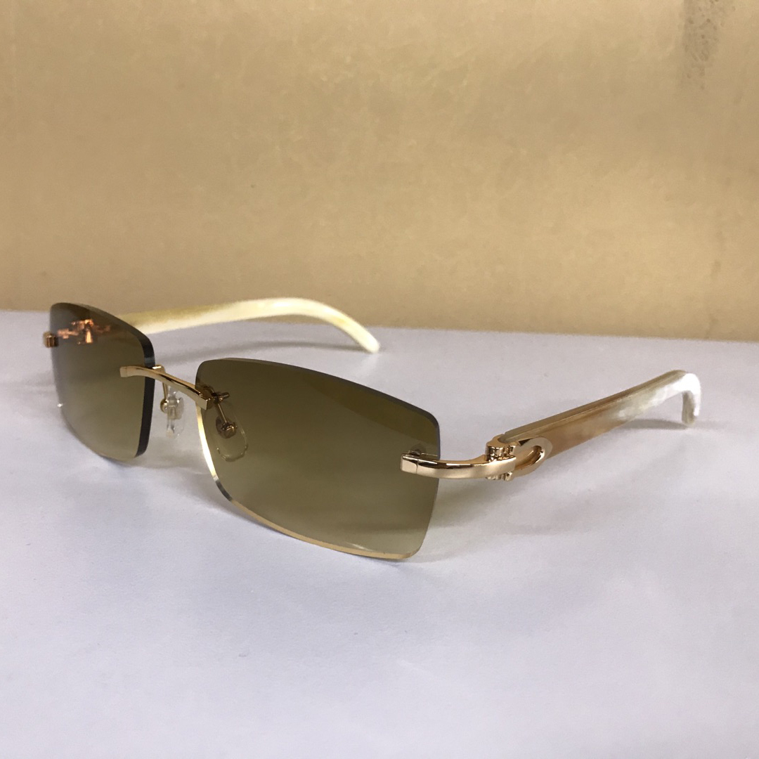 Cartier 3524012 White Buffalo Eyeglasses In Gold - DopestKickz