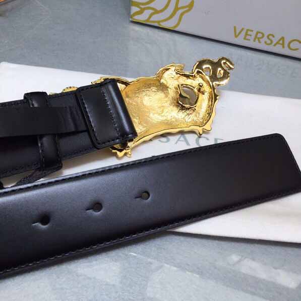 Versace Medusa Head Leather Belt - DopestKickz