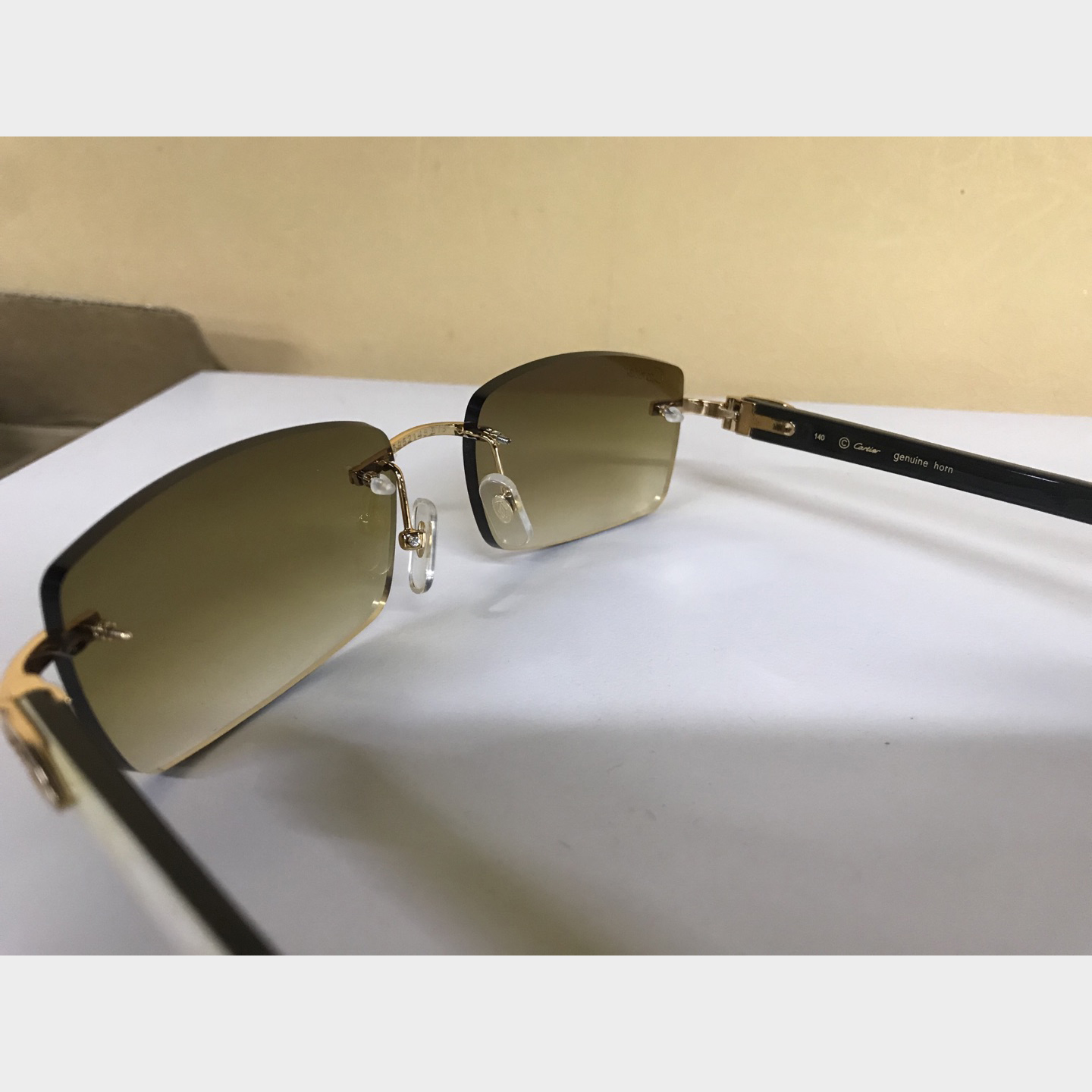 Cariter 3524012 White  Buffalo Big  Lens Sunglasses In Brown - DopestKickz