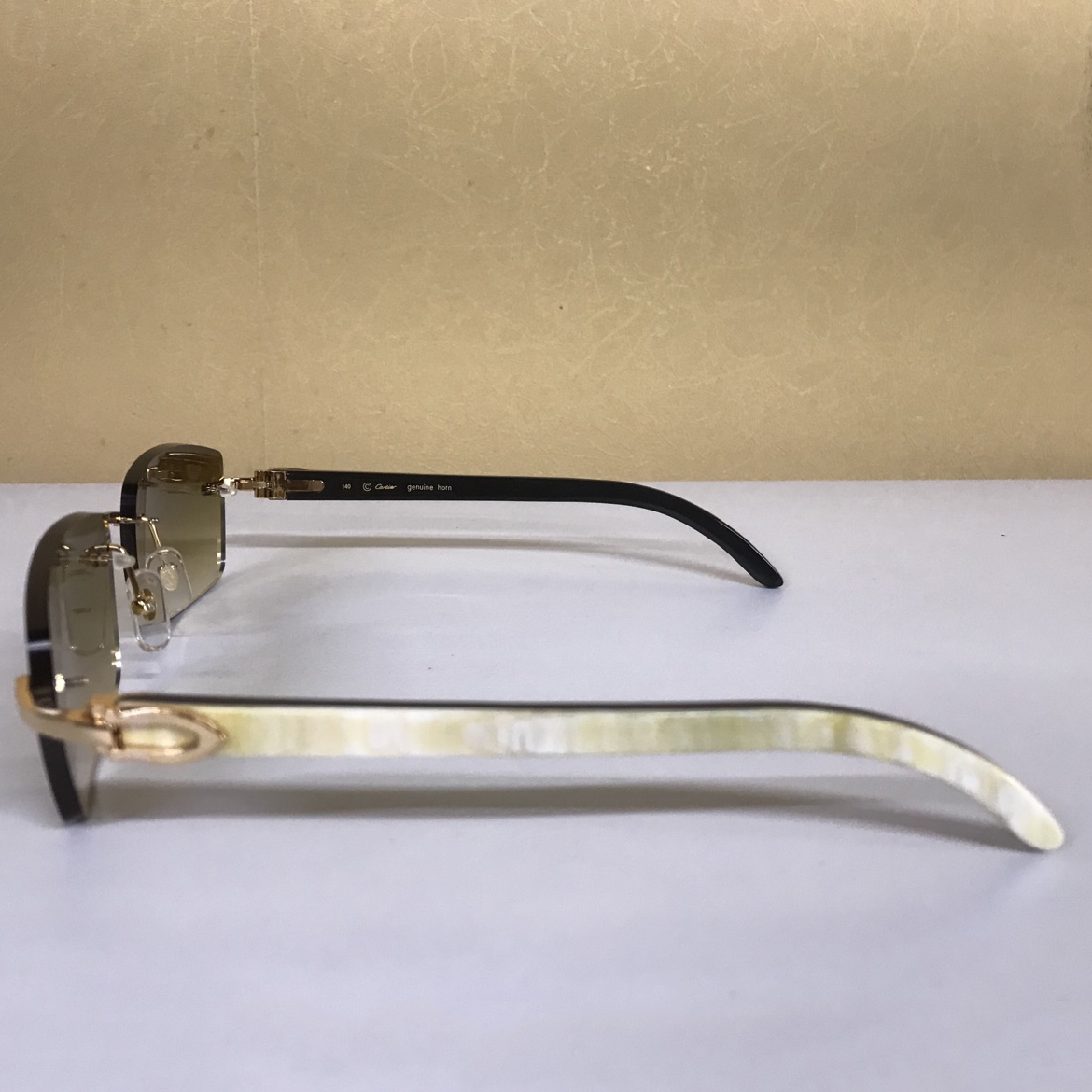 Cariter 3524012 White  Buffalo Big  Lens Sunglasses In Brown - DopestKickz