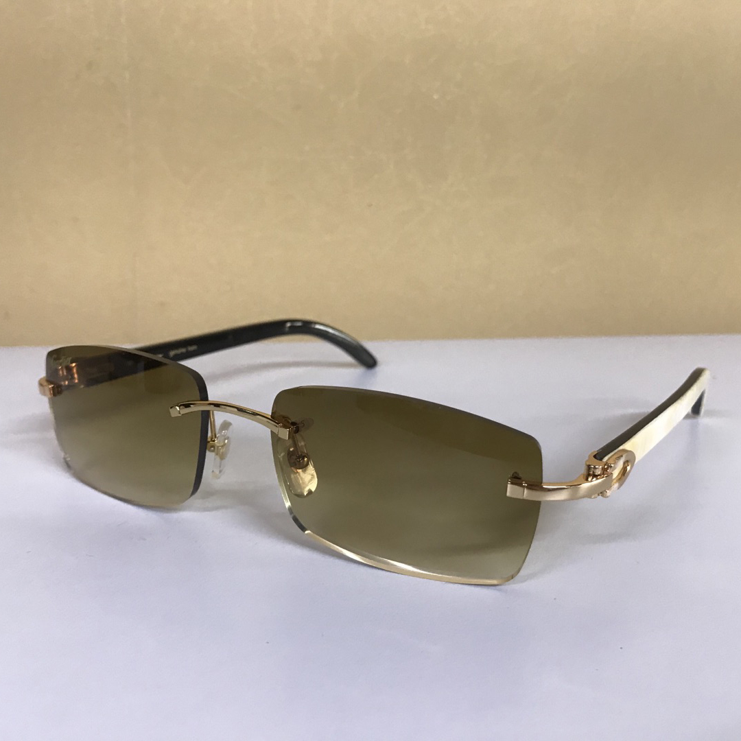 Cariter 3524012 White  Buffalo Big  Lens Sunglasses In Brown - DopestKickz