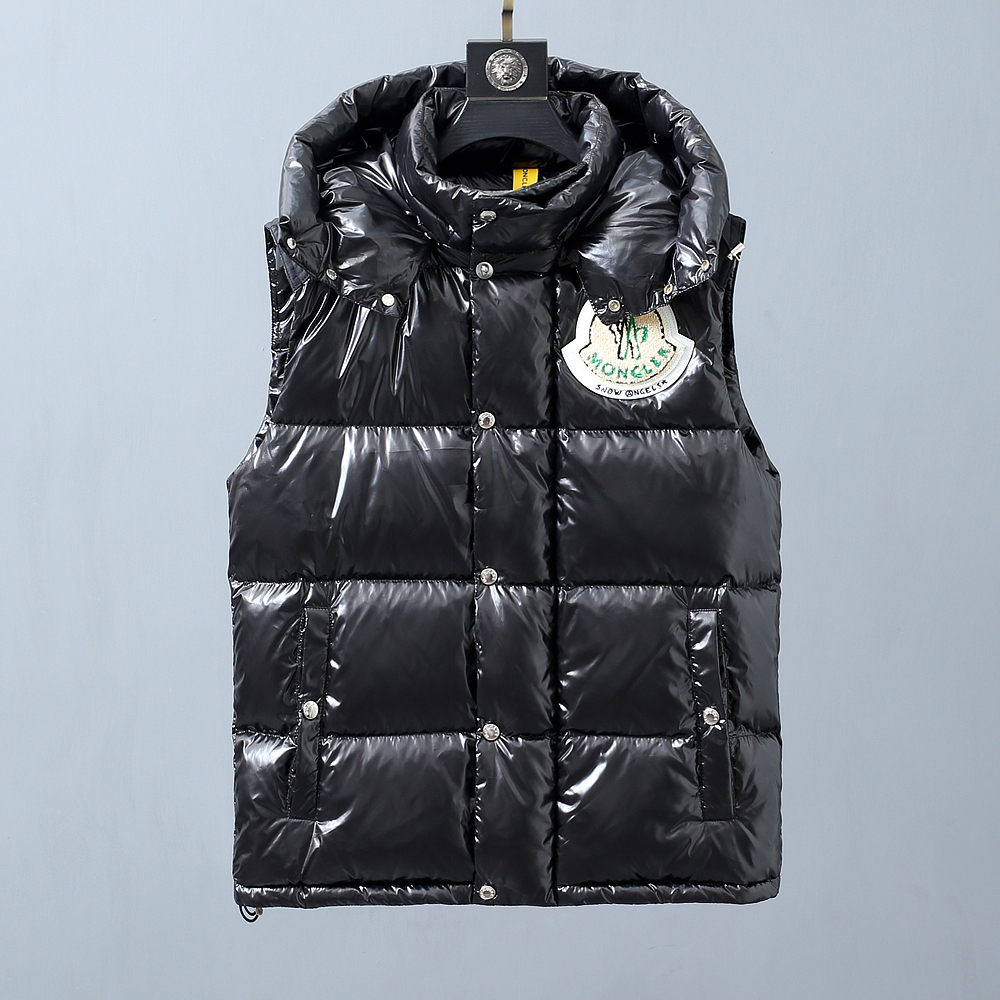 Moncler Black Down Ghany Vest - DopestKickz