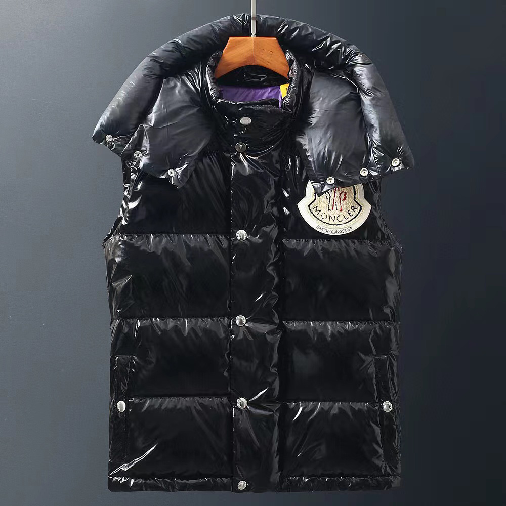 Moncler Black Down Ghany Vest - DopestKickz