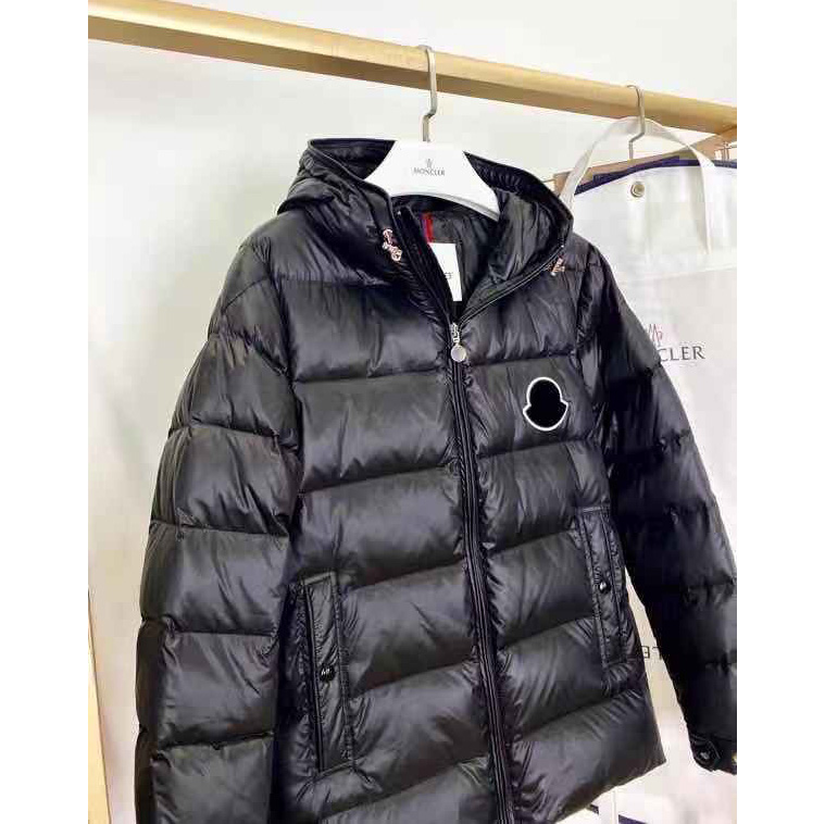 Moncler Logo Print Down Jacket  - DopestKickz