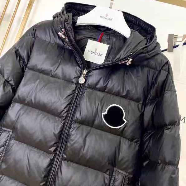 Moncler Logo Print Down Jacket  - DopestKickz