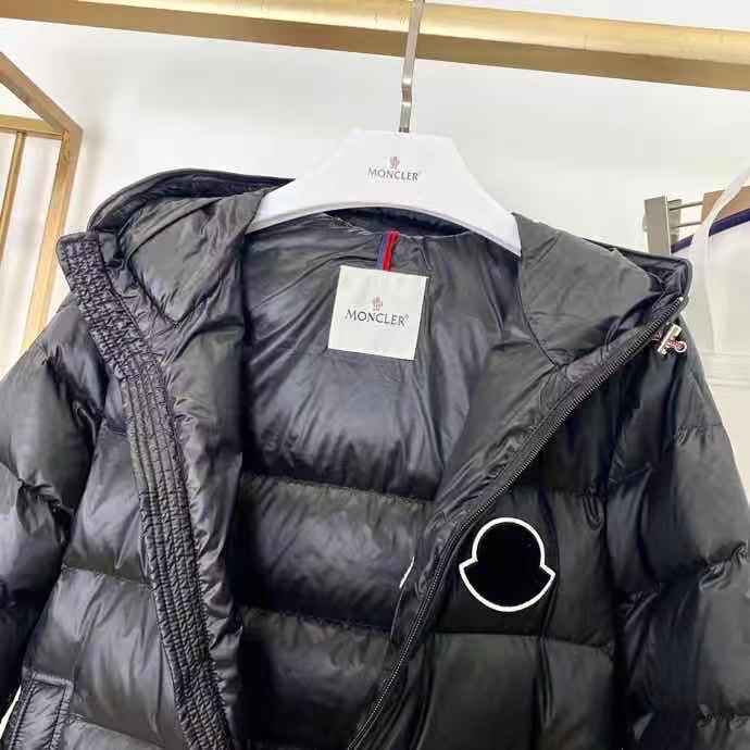 Moncler Logo Print Down Jacket  - DopestKickz