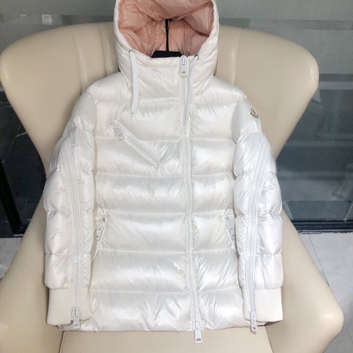 Moncler White Zipper Down Jacket  - DopestKickz