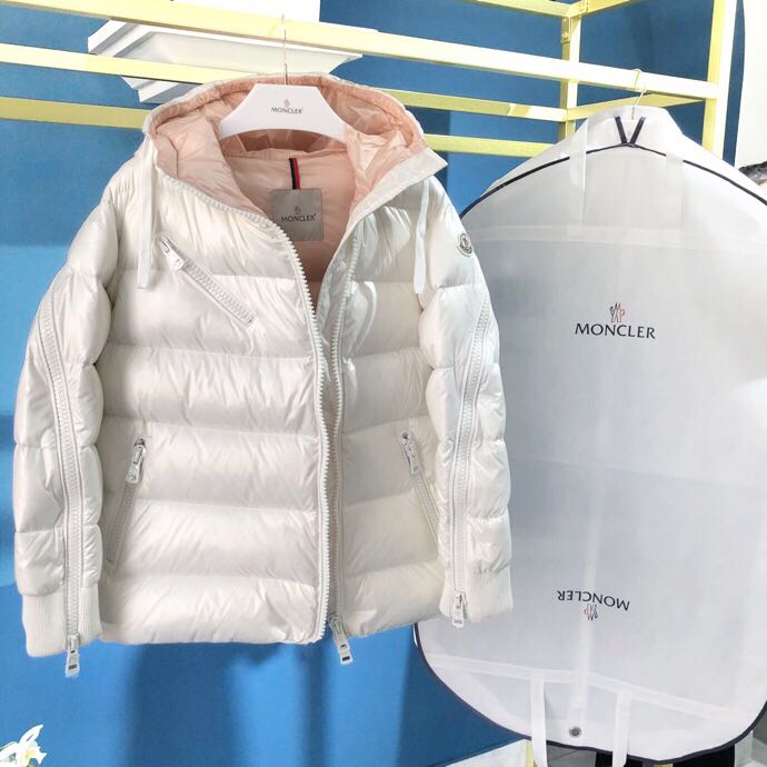 Moncler White Zipper Down Jacket  - DopestKickz