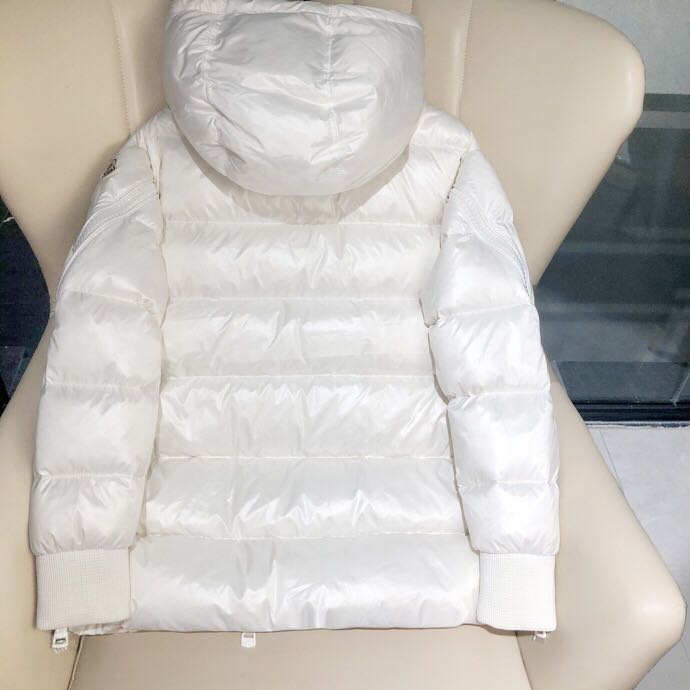 Moncler White Zipper Down Jacket  - DopestKickz