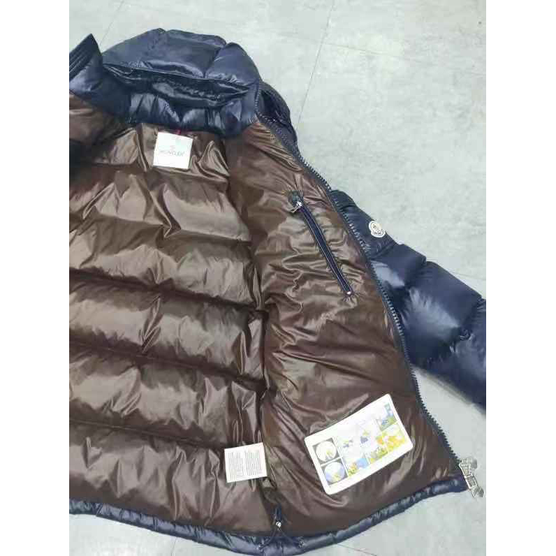 Moncler Logo Print Zipper Down Jacket  - DopestKickz
