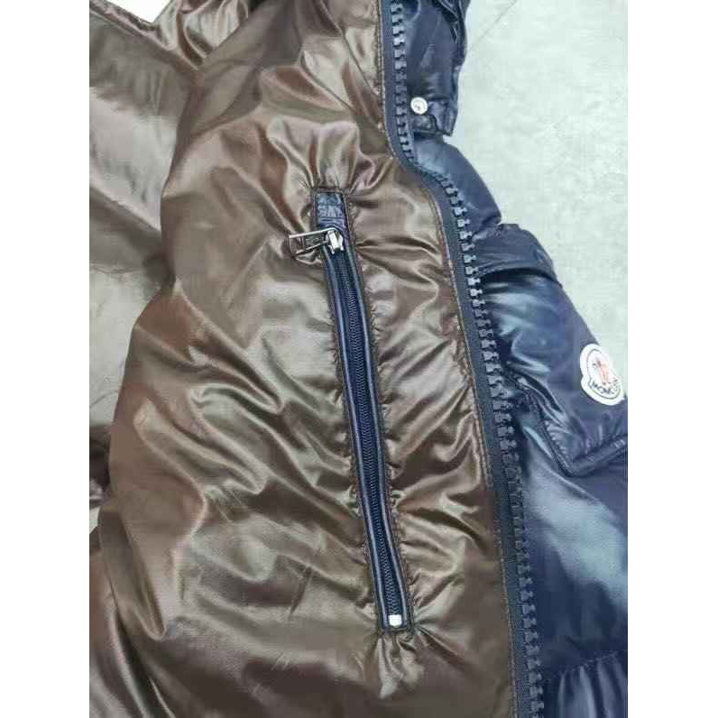 Moncler Logo Print Zipper Down Jacket  - DopestKickz