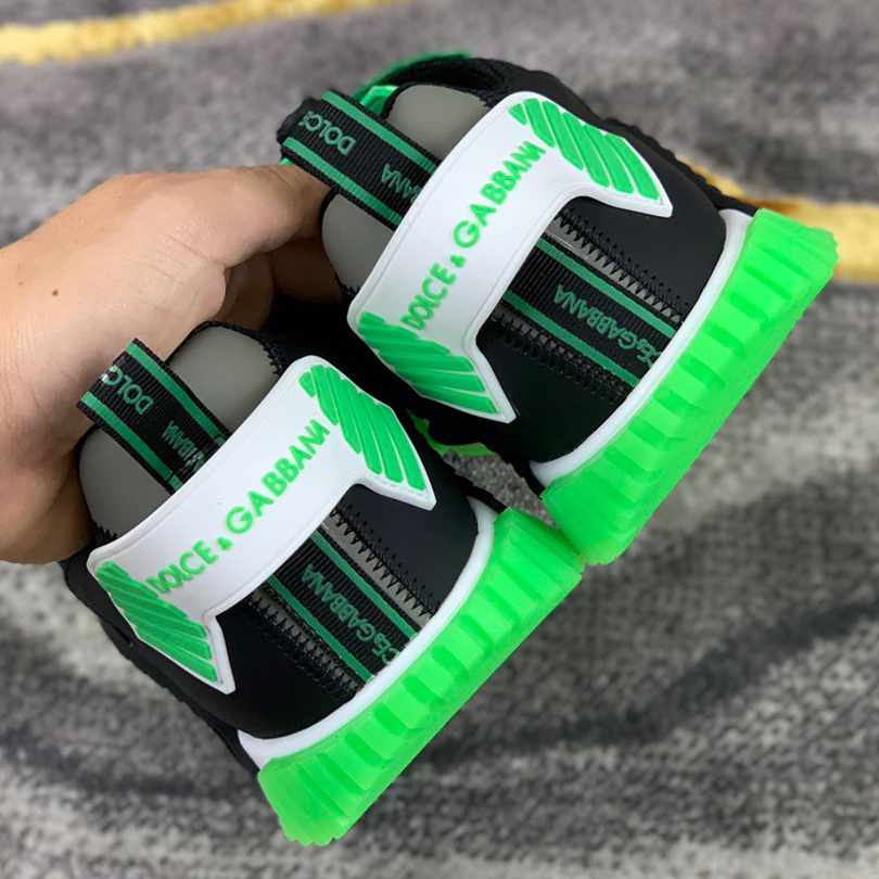 Dolce & Gabbana Black & Green NS1 Slip-on Sneakers - DopestKickz