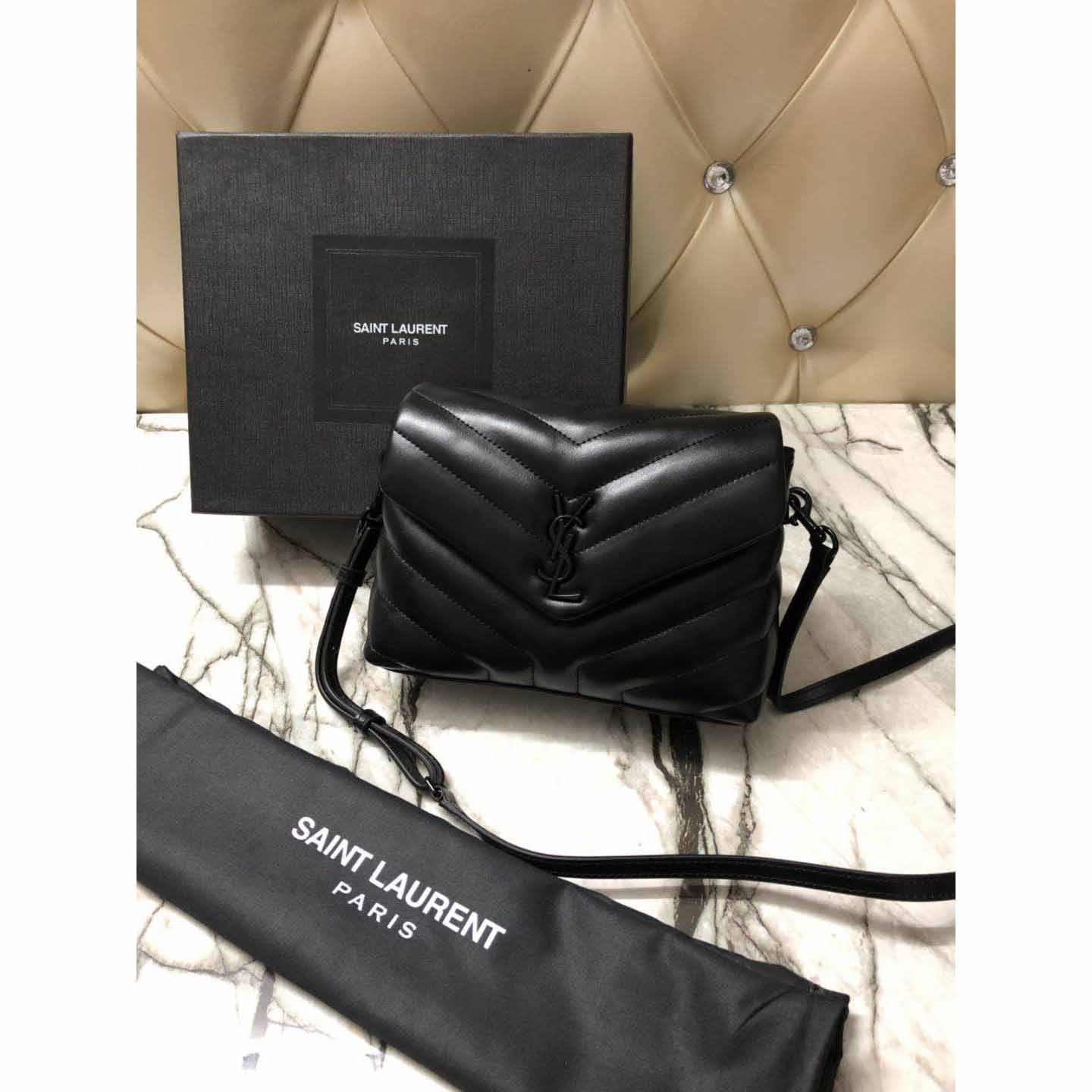 Saint Laurent Black Leather Shoulder Bag  - DopestKickz