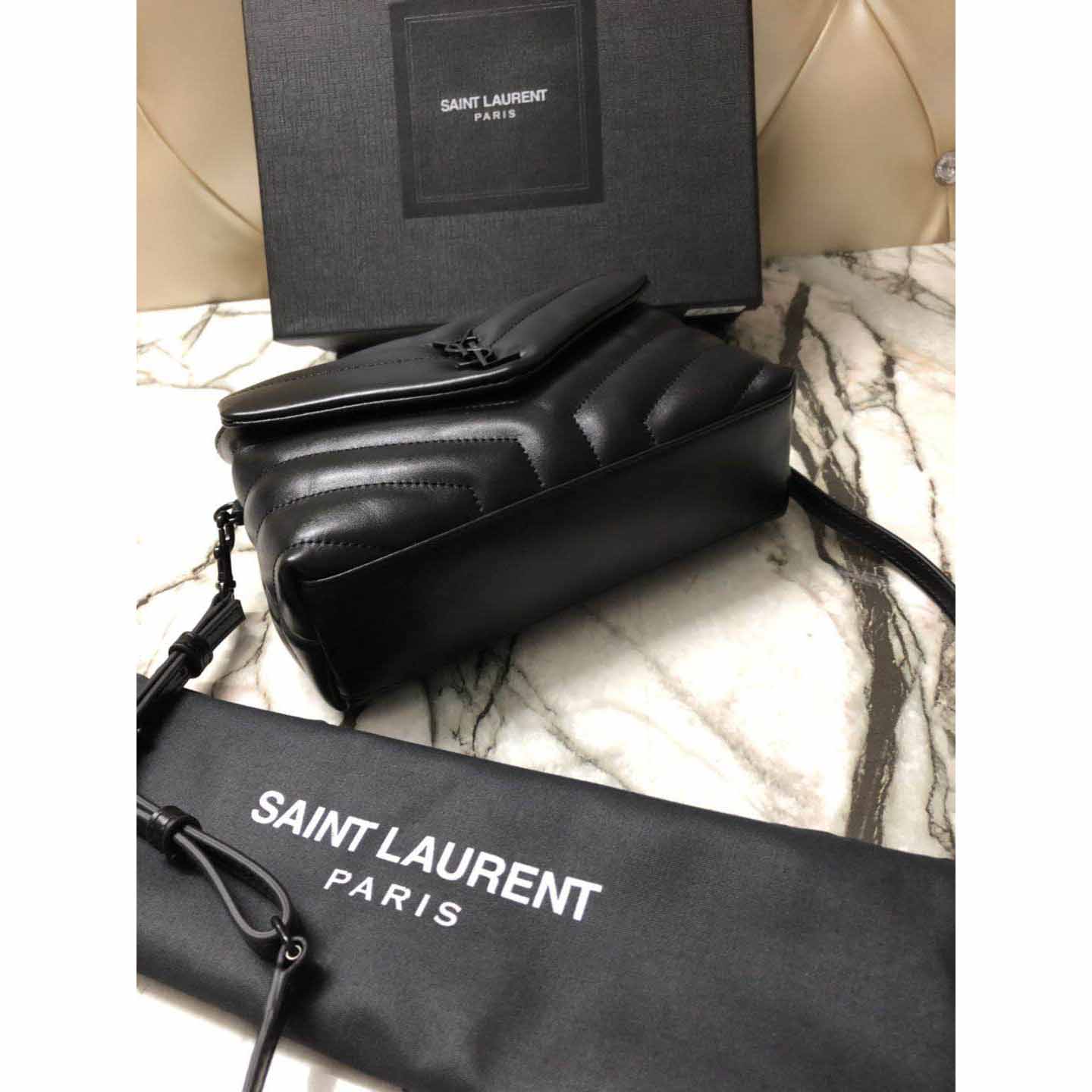 Saint Laurent Black Leather Shoulder Bag  - DopestKickz