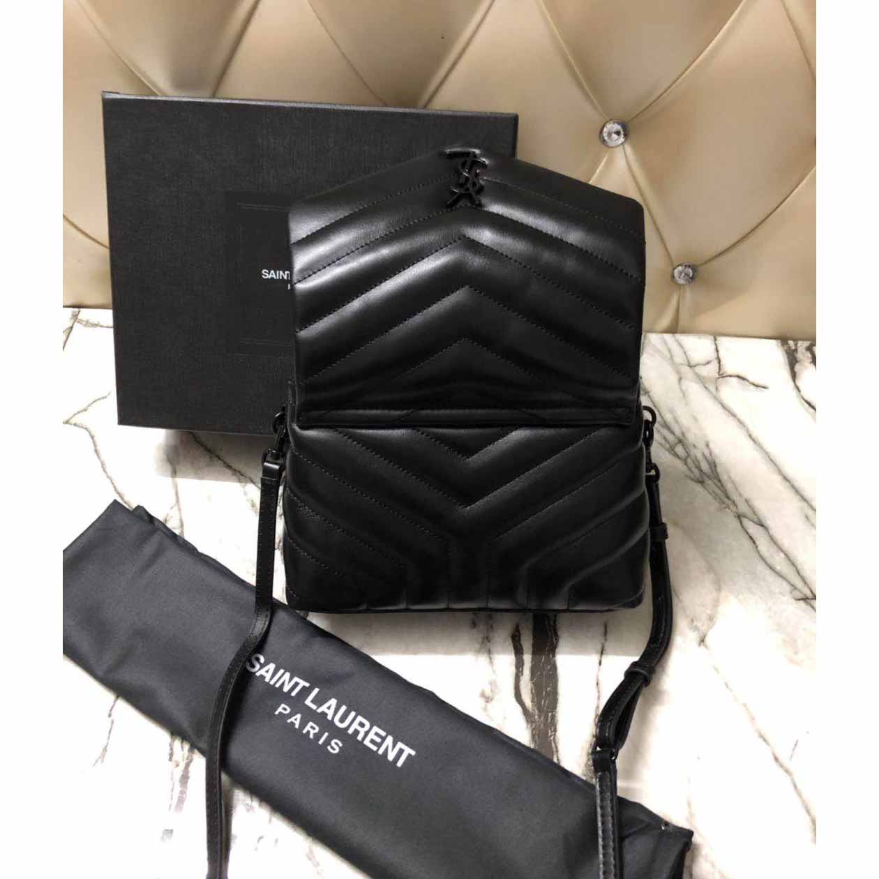 Saint Laurent Black Leather Shoulder Bag  - DopestKickz
