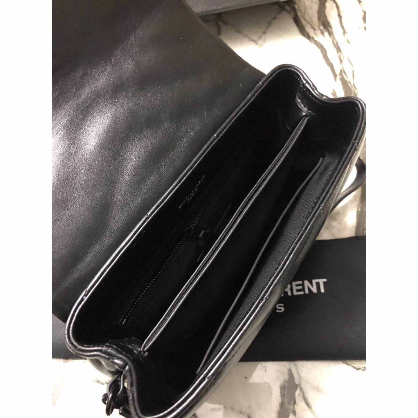Saint Laurent Black Leather Shoulder Bag  - DopestKickz