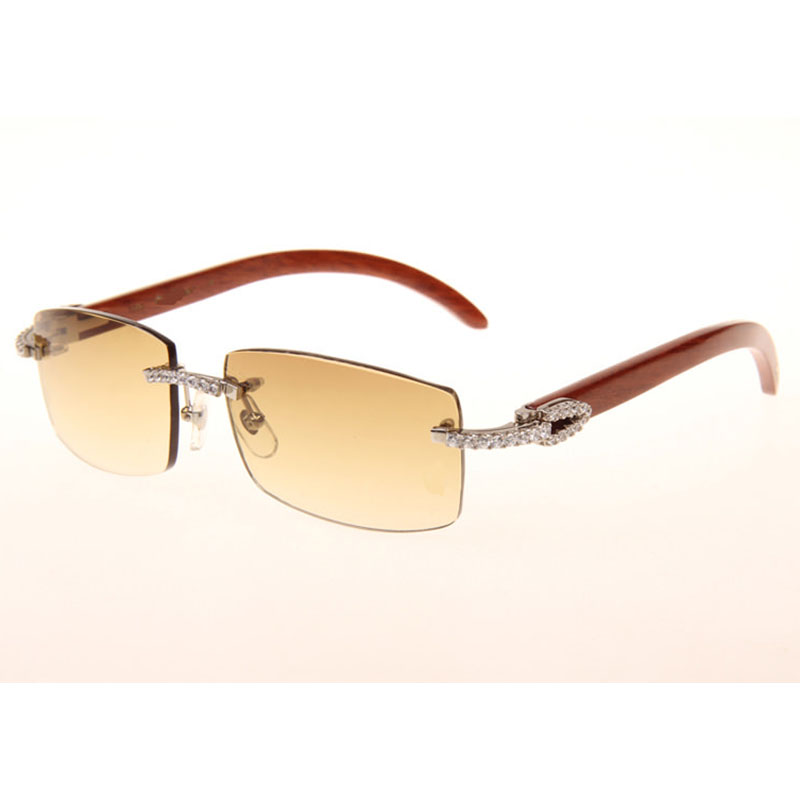 Cartier 3524012 Diamond Wood Sunglasses In Silver - DopestKickz