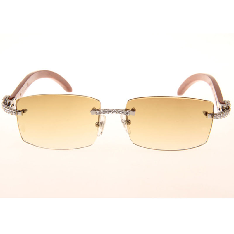 Cartier 3524012 Diamond Wood Sunglasses In Silver - DopestKickz