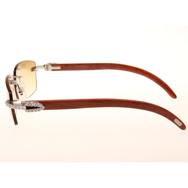 Cartier 3524012 Diamond Wood Sunglasses In Silver - DopestKickz