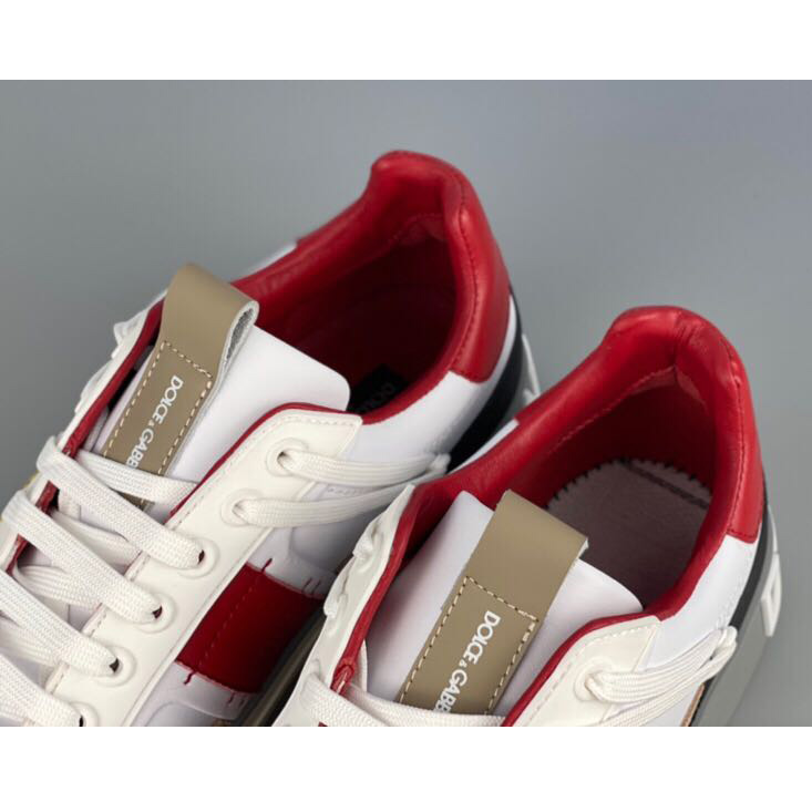 Dolce & Gabbana Calfskin 2Zero Custom Sneakers In Red - DopestKickz