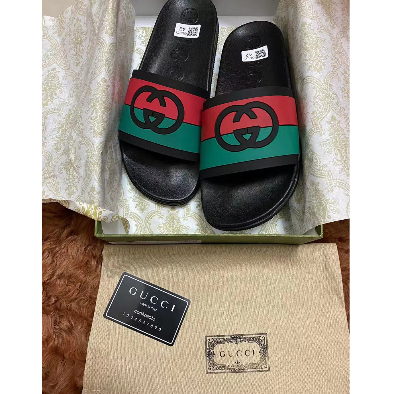 Gucci Men's Interlocking G Slide Sandal - DopestKickz