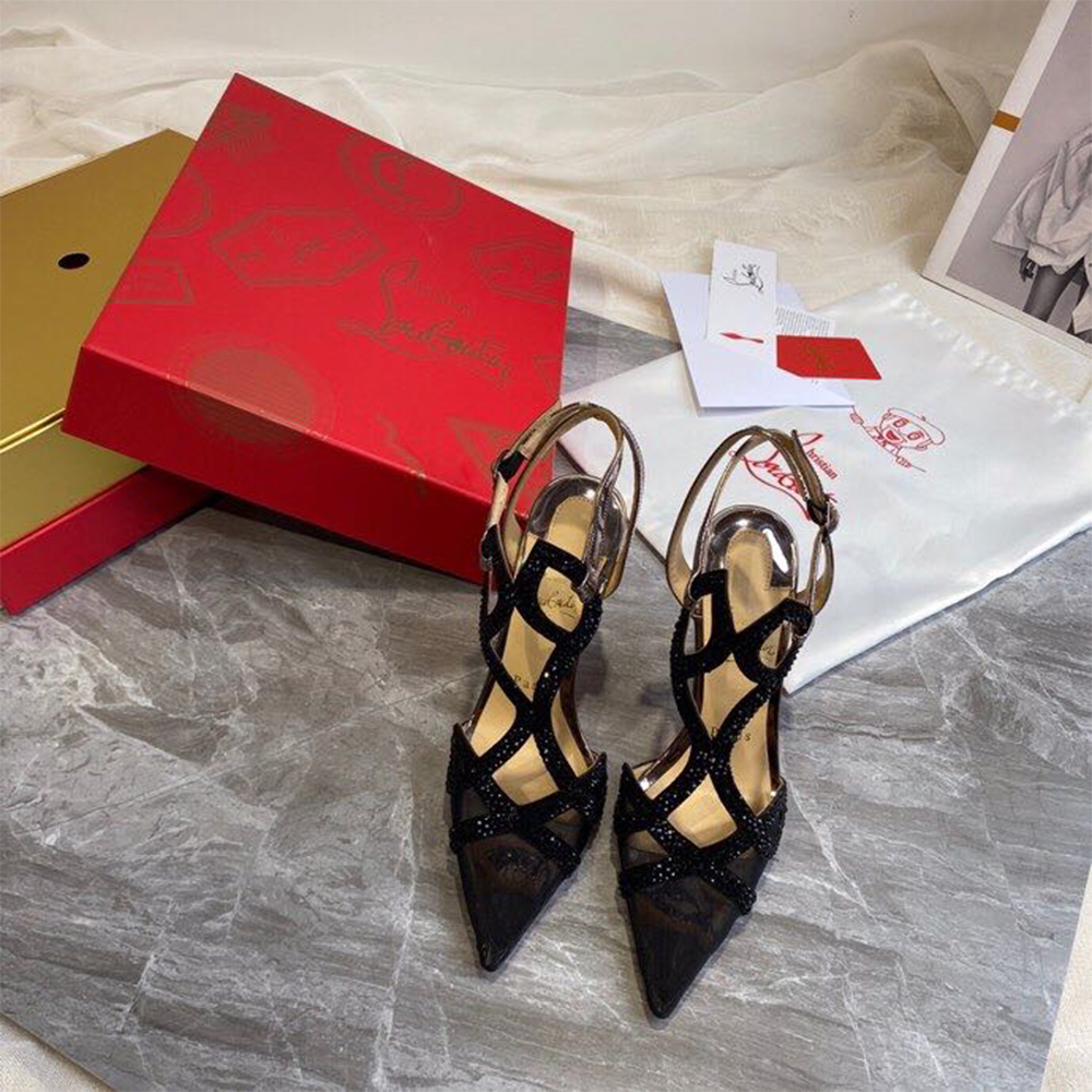 Christian Louboutin Double L Pump Strass 10CM - DopestKickz