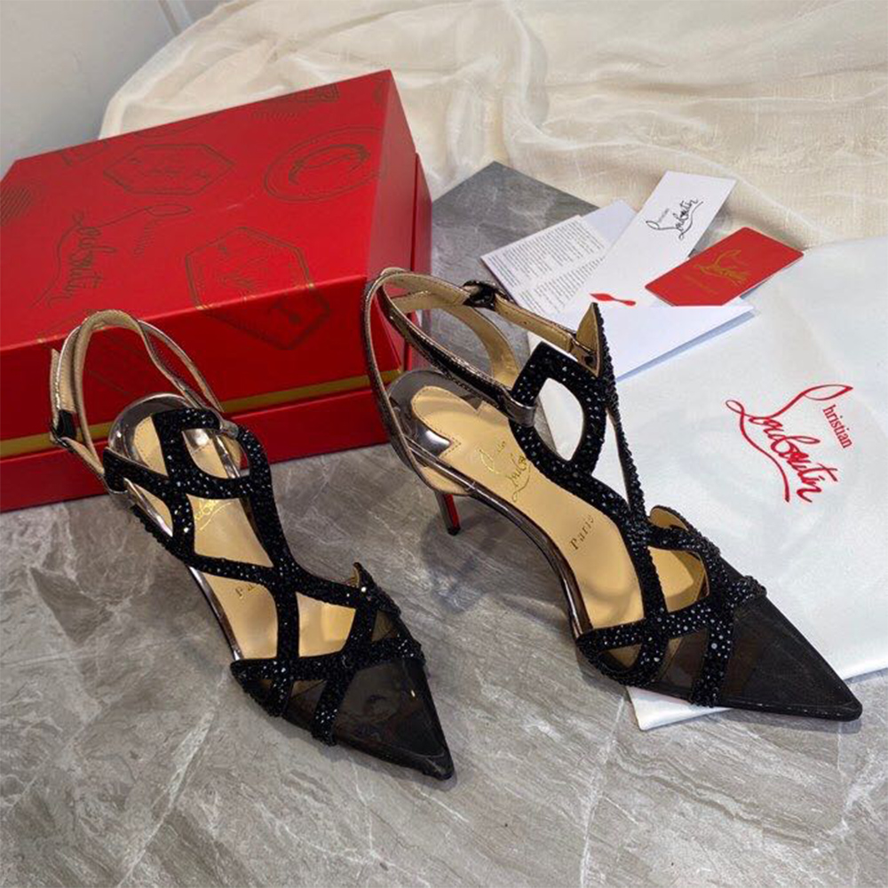 Christian Louboutin Double L Pump Strass 10CM - DopestKickz