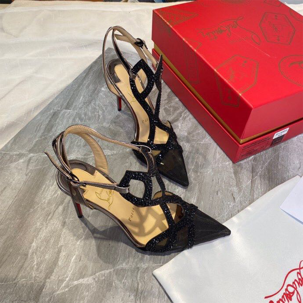 Christian Louboutin Double L Pump Strass 10CM - DopestKickz