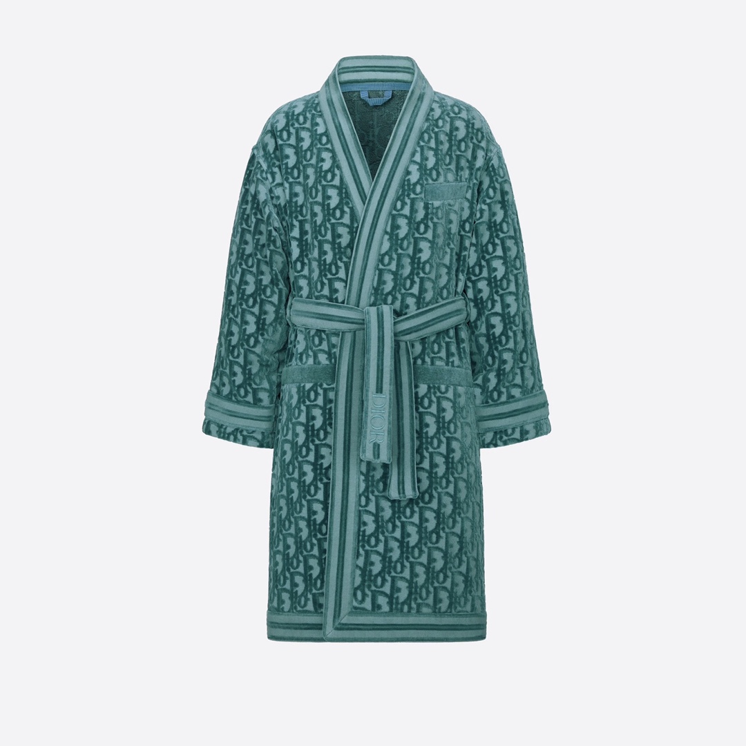 Dior Oblique Bathrobe In Green - DopestKickz