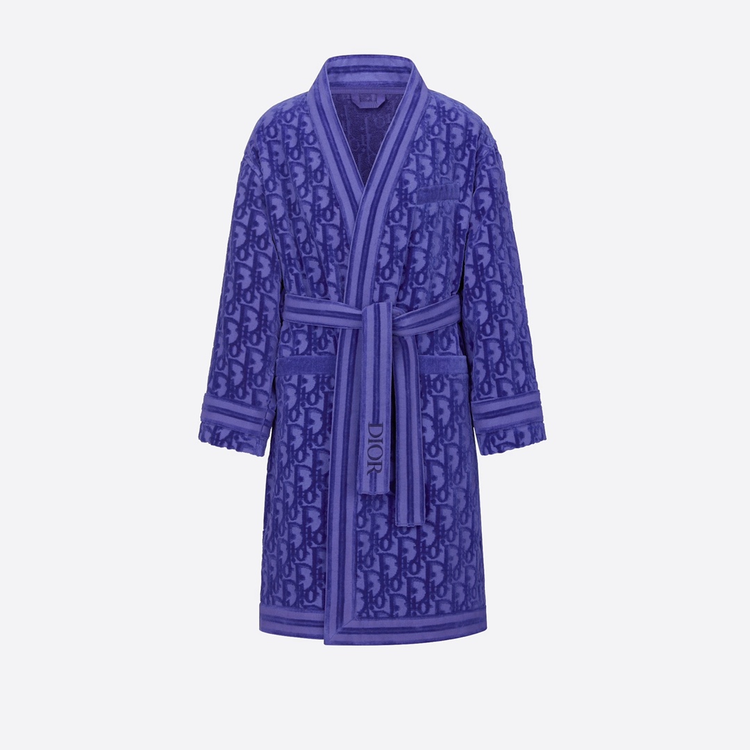 Dior Oblique Bathrobe In Purple - DopestKickz